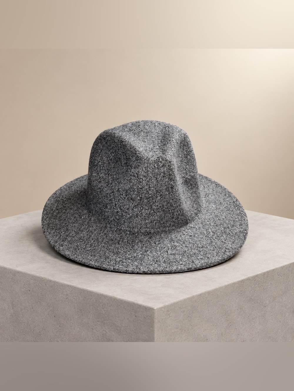 Universal Thread Gray Wide Brim Felt Fedora Rancher Hat